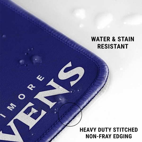 Vista 35 de Skinit Alfombrilla de mouse extragrande para juegos – Diseño desgastado con licencia oficial de Baltimore Ravens con bordes cosidos, impermeable