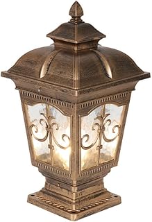 SHUANGZ Outdoor Waterproof Post Cap Lamp Post Light Fixture Walled Landscape Dock Deck Lighting Pier Mount Vintage Post Lamp European Style Garden Villa Garden Lamp