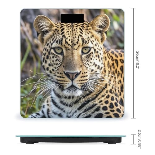 Báscula digital para baño diseño leopardo miniatura 2
