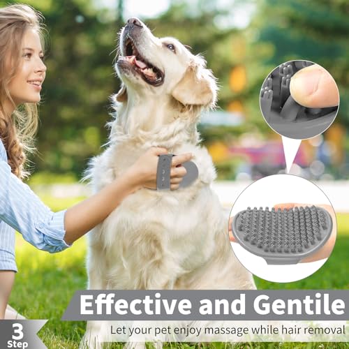 image for Comotech 6PCS Dog Bath Brush & Dog Toothbrush | Adjustable Handle Sham