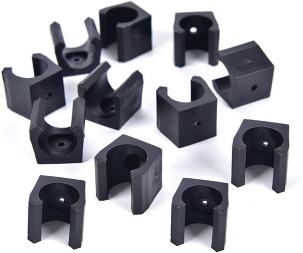 12x Billiard Cue/Fishing Rod Holder Stand Pole Storage Rack Tip Clamps Clips Plastic Pool