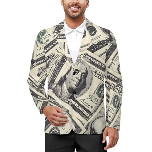 100 U.S. Dollars Men's Slim Suit Long-Sleeve Prom Tuxedo Classic Two Button Business Jacket