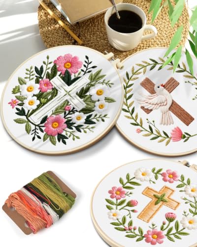 Image of TINDTOP Embroidery Kit for Adult, Embroidery DIY Starter Kit