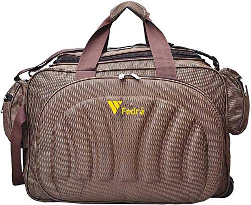 FEDRAExpandable Waterproof Polyester Lightweight 40 L Luggage with 2 Wheels Brown