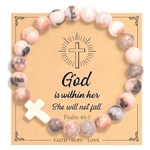 Christian Gifts for Women, Christmas Cross Bracelet for Daughter/Granddaughter, Inspirational Religious Birthday Bracelet Gifts for Friends/Sister/Mom/Grandma/Godmother, Jesus Faith Jewelry for Women