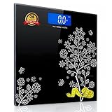 Weight Scale, Precision Digital Body Bathroom Scale with Step-On Technology, 6mm Tempered Glass Easy Read Backlit LCD Display, 400 Pounds