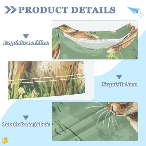 Boys Short Sleeve T-Shirts Rabbit Cute Animal Rashguard Kids Swim Shirts Sun UPF 50+3