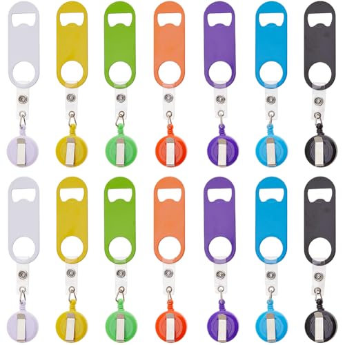 SUPERFINDINGS 14 décapsuleur Plat Rétractable en Acier Inoxydable avec Clip Ceinture pour Barman Idéal pour la Cuisine Ou le Restaurant