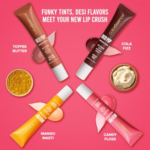Image of Coloressence Desi Pop DripGloss Lip Balm SPF-15, Cola Fizz, 10gm | Deep Hydration | Enriched with Vitamin E, Shea Butter & Coconut Oil