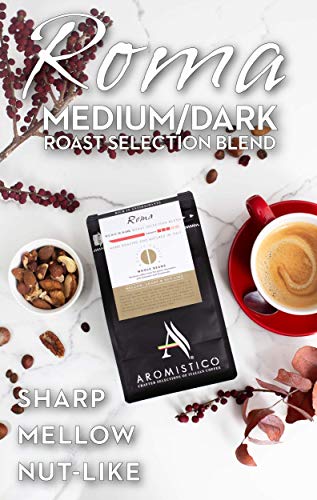 Aromistico | Dark & Medium Roast Bundle | Premium Italian Whole Coffee Beans | Napoli & Roma Blend | For All Coffee Makers #TOP1