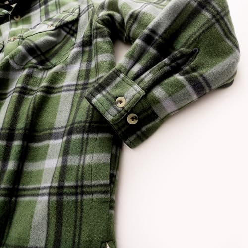 Image of Yasumond Mens Hoodies Fleece Jacket Plaid Flannel Heavy Sherpa Lined Hooded Zip Up Warm Winter Coats Big Tall