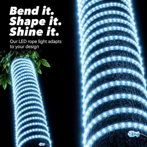 Image of COXO 10 Meters LED Rope Light for Decoration - Waterproof ICE Blue SMD Cove Light for Ceiling, Home Decor, LED Pipe Light for Diwali, Festival, Indoor, Outdoor Use (ICE Blue, 10 Meter)