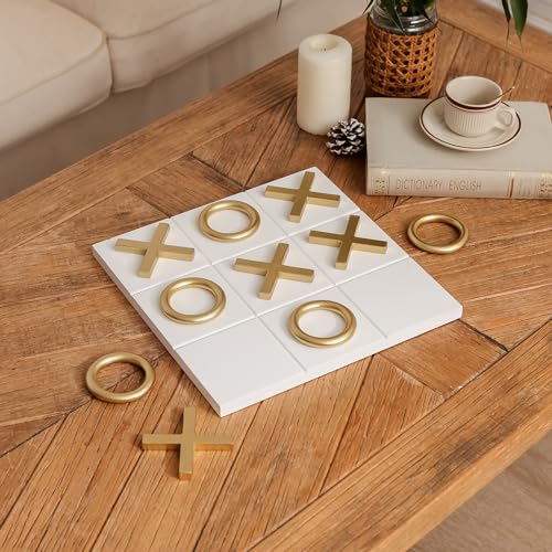Tablero de juego Tic Tac Toe madera 12x12 pulgadas miniatura 4