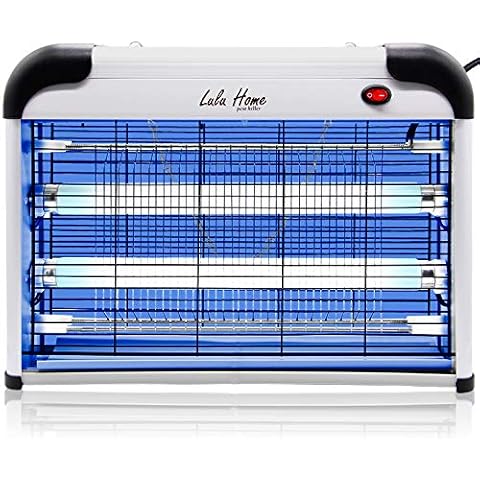 Lulu Home Electric Bug Zapper, Aluminium Indoor Insect Killer for Mosquito, Bug, Fly with Powerful 2800V Grid 20W Bulbs Cover