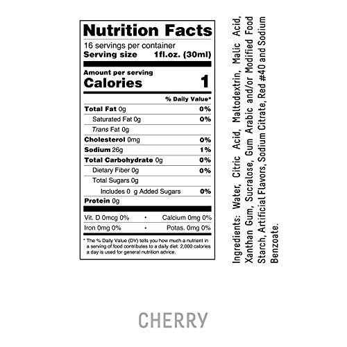 Time For Treats Sugar Free Cherry Flavored Syrup 16.9 Fl. Oz. #TOP5
