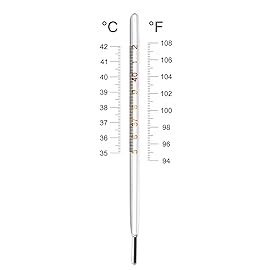 MAGICLULU 1Pc Glass Oral Temperature Adult Free Clinic Armpit Fast Reading Fever Indicator(Single Scale)