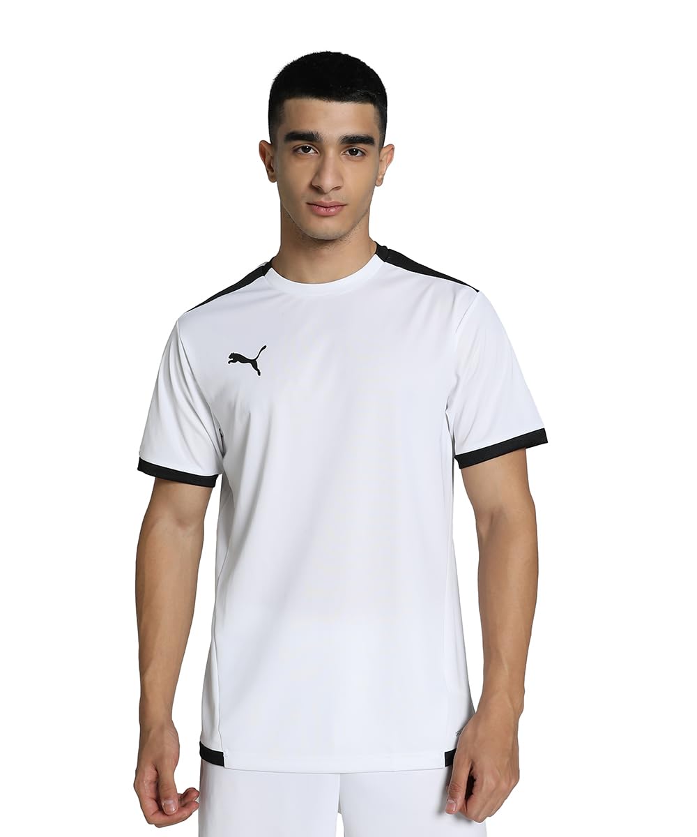 PUMA Mens Teamliga Jersey Shirt, White/Black, XL EU