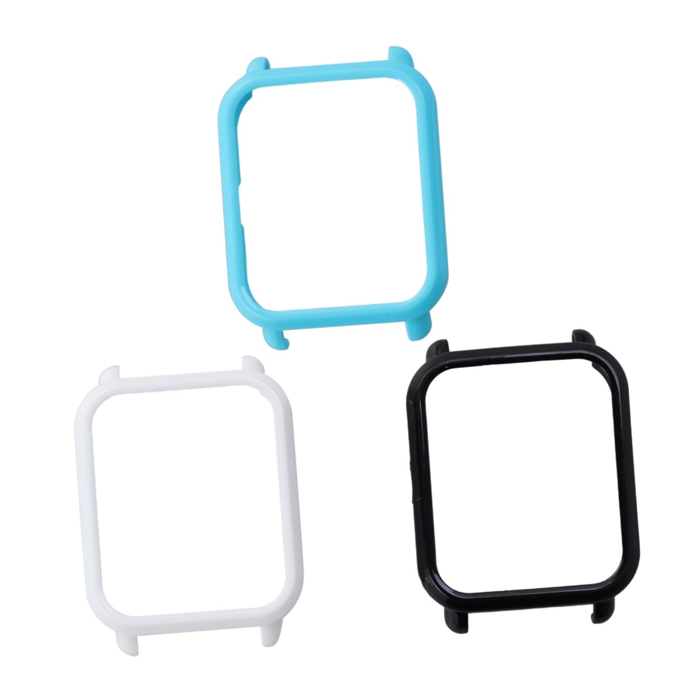 Fundas para reloj con resina resistente anticaída pack de 3 piezas en color negro y azul 8