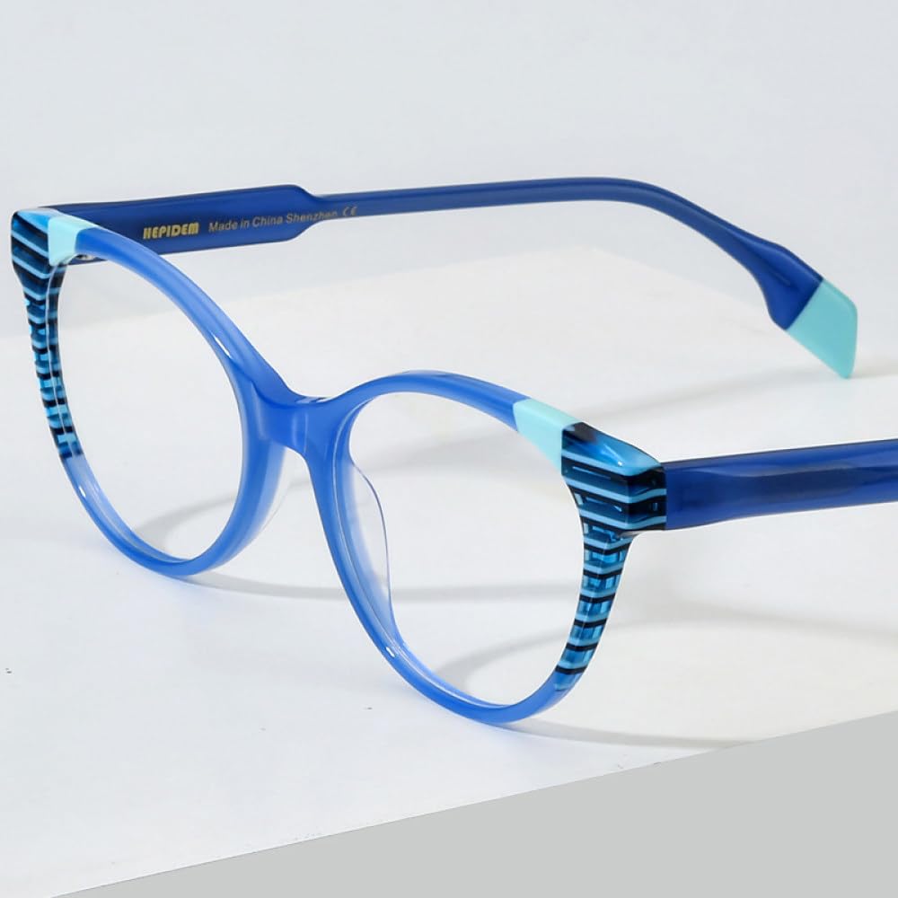 MUTYNE Mehrfarbige Acetat-Brillengestelle für Herren, Retro, quadratisch, für Damen und Herren