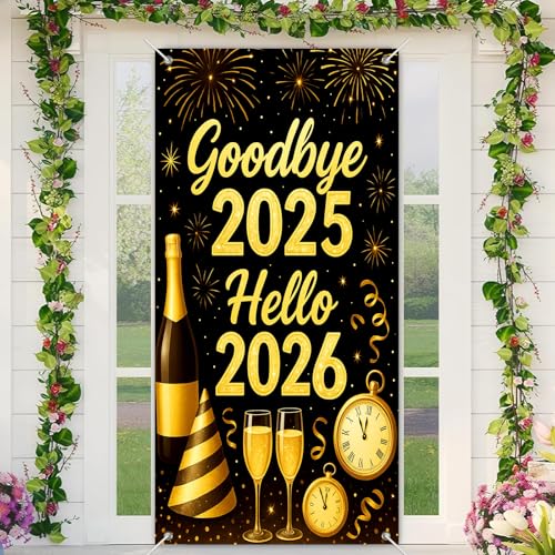 BlissYard Goodbye 2025 Hello 2026 hAJo[ 71x35C` zf[ tg |[` hA oi[  ~ Vp v ԉ TC zf[p[eB[  O 