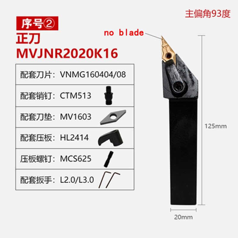 Portaherramientas torno CNC MVJNR2525M16 miniatura 3
