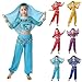 Girls Indian Belly Dance Outfits Crop Top Harem Pants Sequin Princess Cosplay Carnival Costume Sets for 5-13 Years