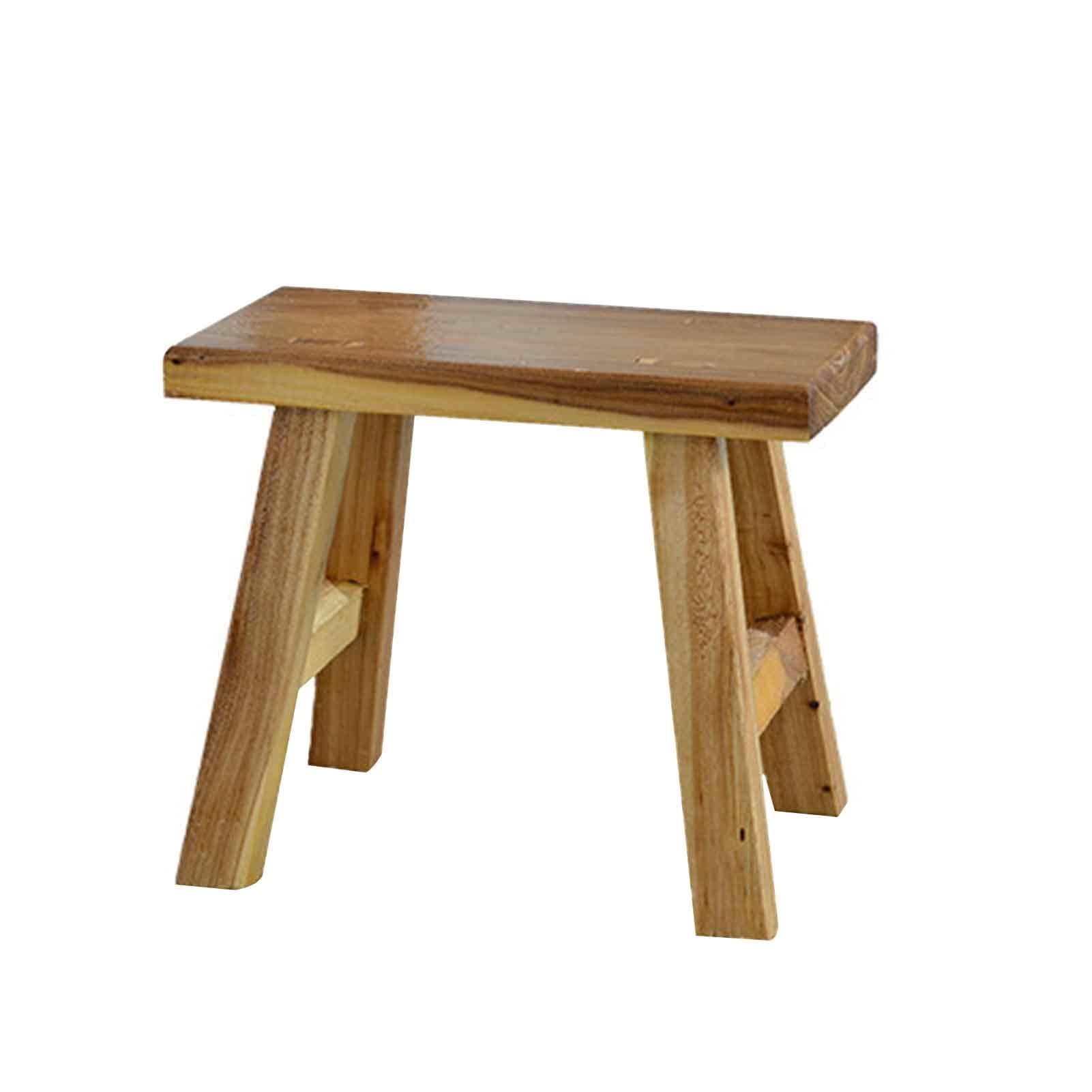 XJHOME Hocker Holz Hocker Schemel Holz massiv Holzhocker massiv Sitzhocker Holz Holzstuhl Massivholzsitz Holz Fußbank Fußstütze (Size :