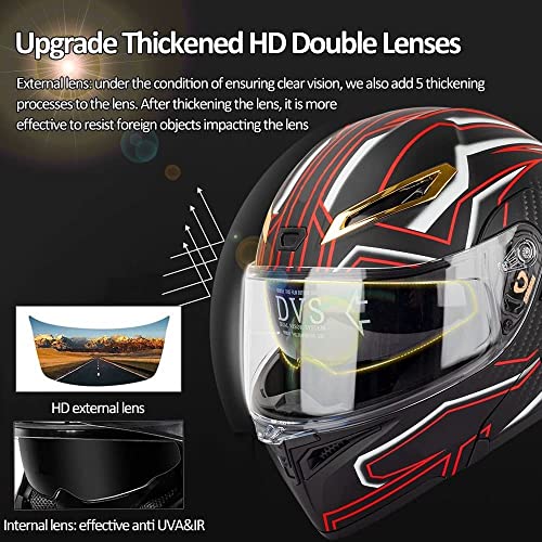 Casque de moto modulable Bluetooth résolvant la fatigue visuelle et le bruit - 2