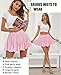 Avidlove Mini Skirt for Women Ruffled Shirred High Waist Skater Skirts Pink