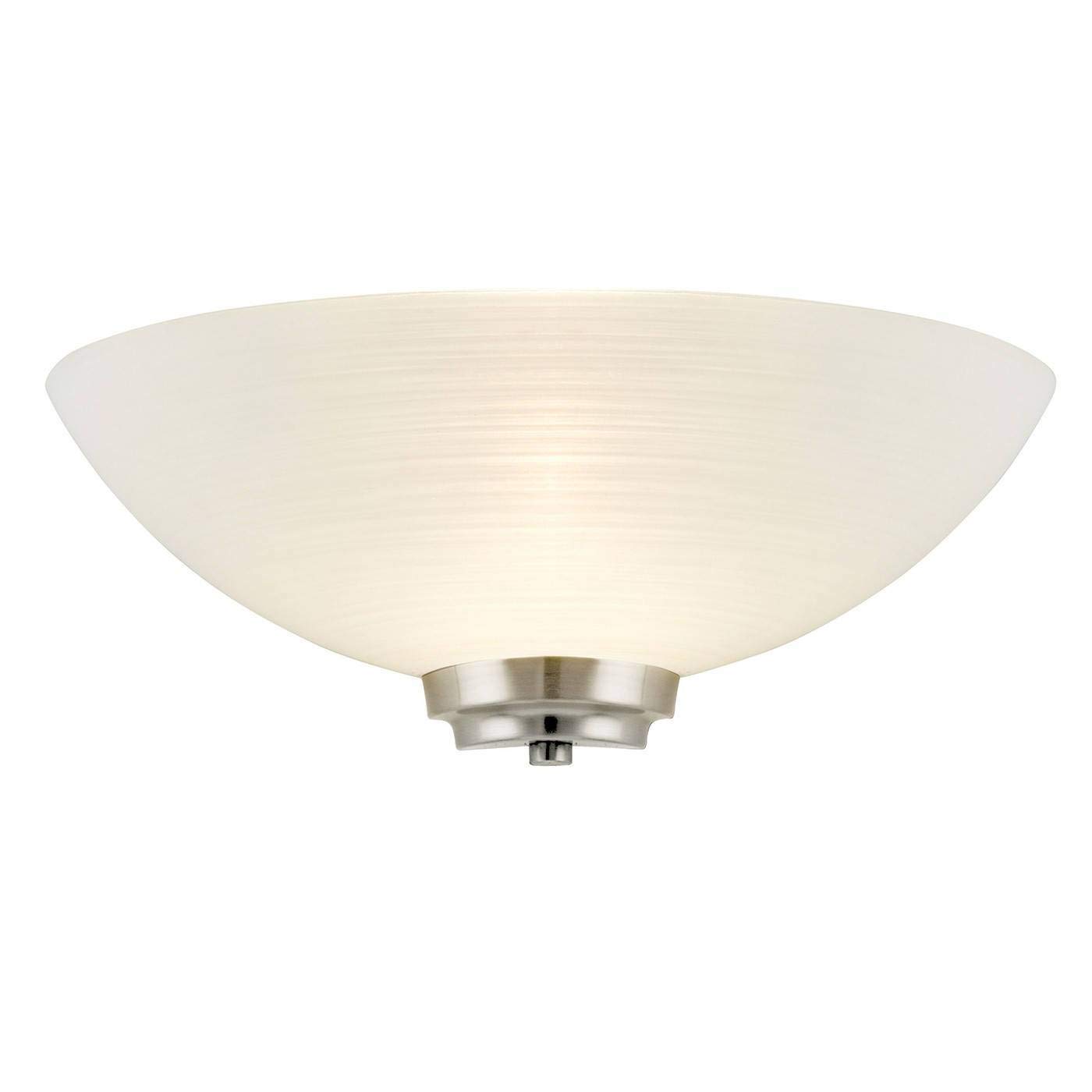 Endon Satin Chrome Welles 1 Light Flush Wall Light Finish: