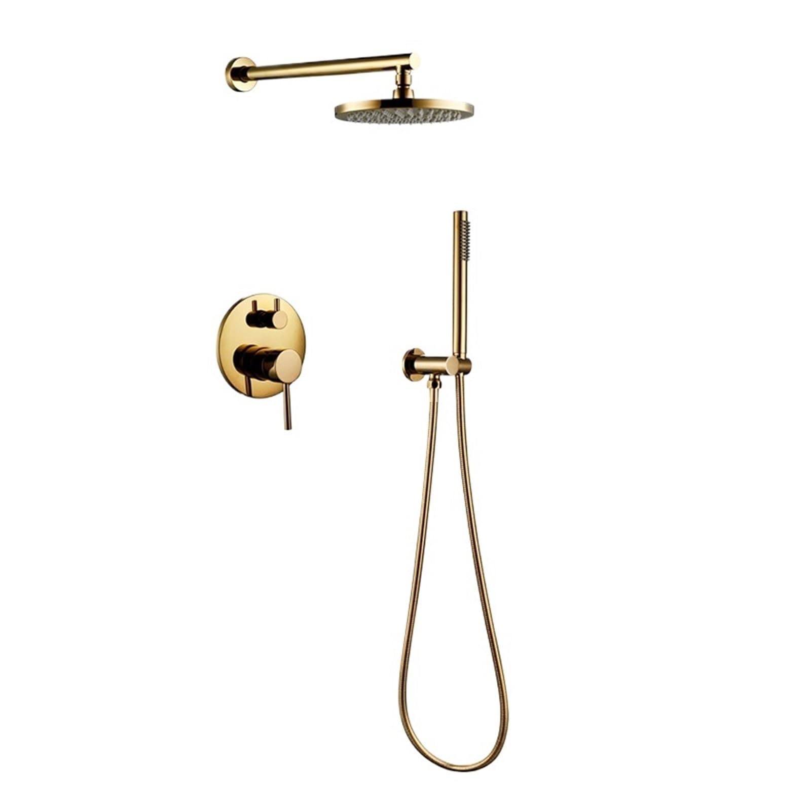 Ducha de latón macizo titanio de 10 pulgadas para un baño de lujo exclusivo