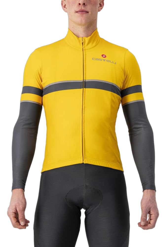 CASTELLI 4523525-755 Retta LS Jersey T-Shirt Unisex Goldenrod/Dark Gray Size XL