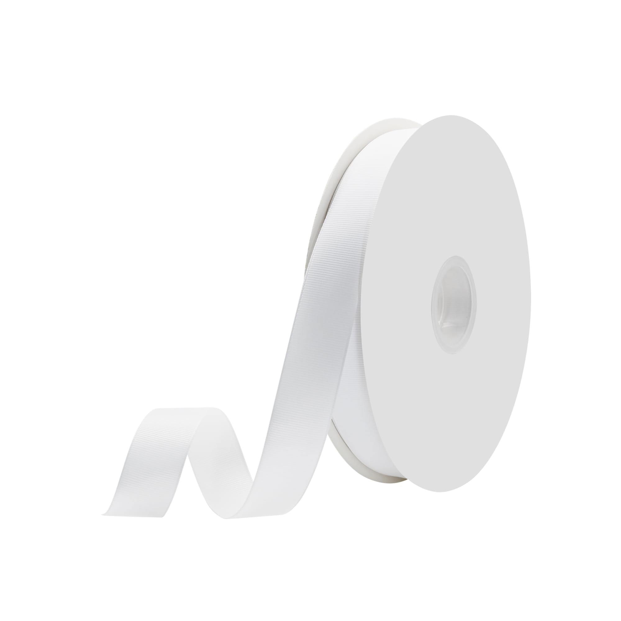 Maclemon White Grosgrain Ribbon 1 inch X 100 Yards for Crafts DIY Hair Bows Gift Wrapping Arts Sewing Floral Grosgrain Packaging Ribbon