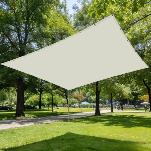 Voile d'ombrage blanc cassé rectangulaire extérieur anti-UV