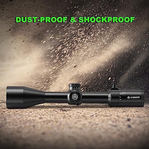 ARORY Rifle Scopes for Hunting - 4-16x44 Rifle Scope with MOA Reticle and Parallax Adjustment, First Focal Plane FFP Gun Scopes, Sunshade Included, Waterproof, Fogproof, 30mm Tube