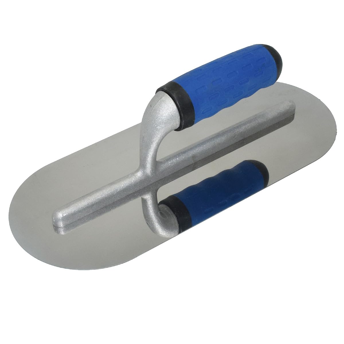 Llana alisadora totalmente redondeada de 300 x 125 mm, de acero inoxidable, para hormigón, interior y exterior, paleta ligera para piscina