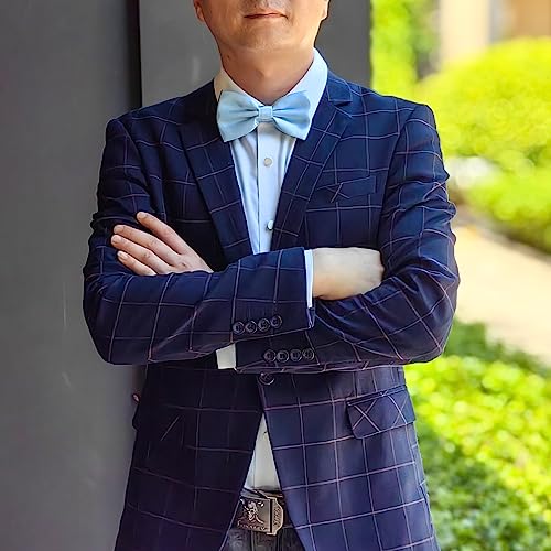 Image of Bow Tie for Men & Boys, Pre-Tied Bowtie Adjustable 9-18in, for Formal Tuxedo, Prom Party, Wedding