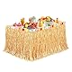 thirei Hawaii Tischröcke, 275 x 60cm Hawaii Party Dekoration mit Mehrfarbe Blumen, für Partys, Feiertage und Zusammenkünfte im Freien, Gold