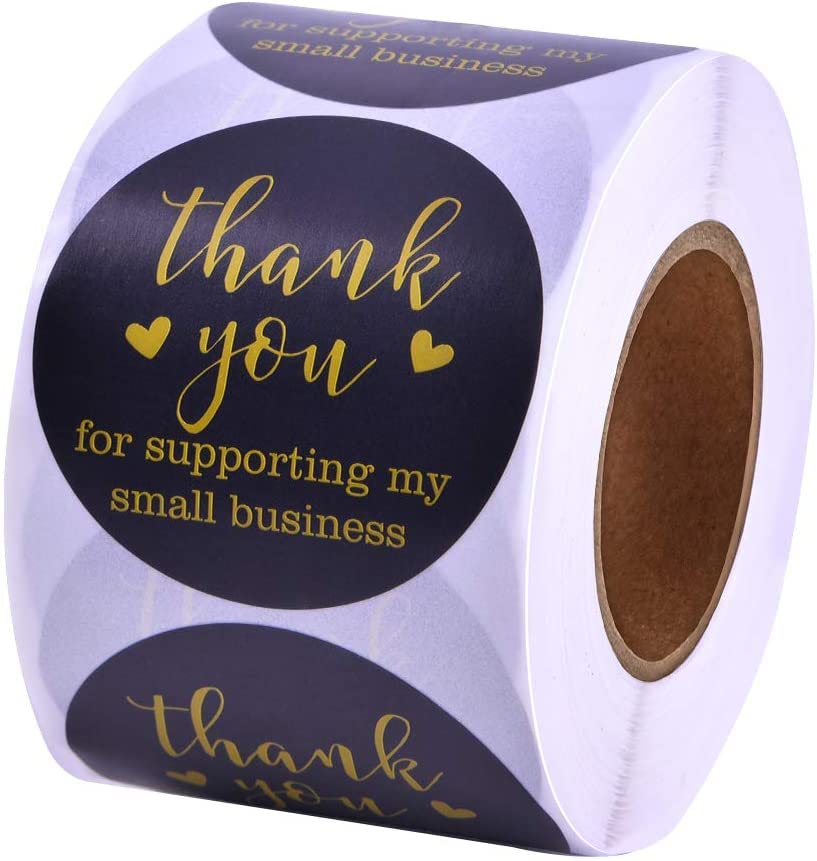 Supporting Service Sticker Buy 2 Inch Round Thank You for Supporting My Small Business Stickers ...