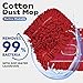 Matthew Cleaning 36'' Industrial Strength Cotton Dust Mop Refill Washable Replacement Heads for Residential & Commercial Use Fit Standard Dust Mop Frames, Hardwood, Concrete Floors Red 3 Pack