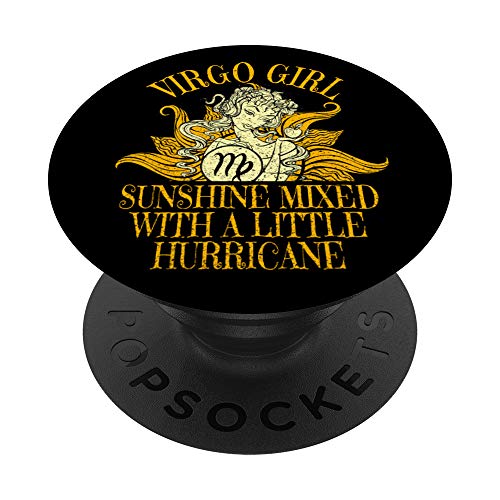 Virgo Zodiac Birthday Born September Sunflower Women PopSockets PopGrip Intercambiabile