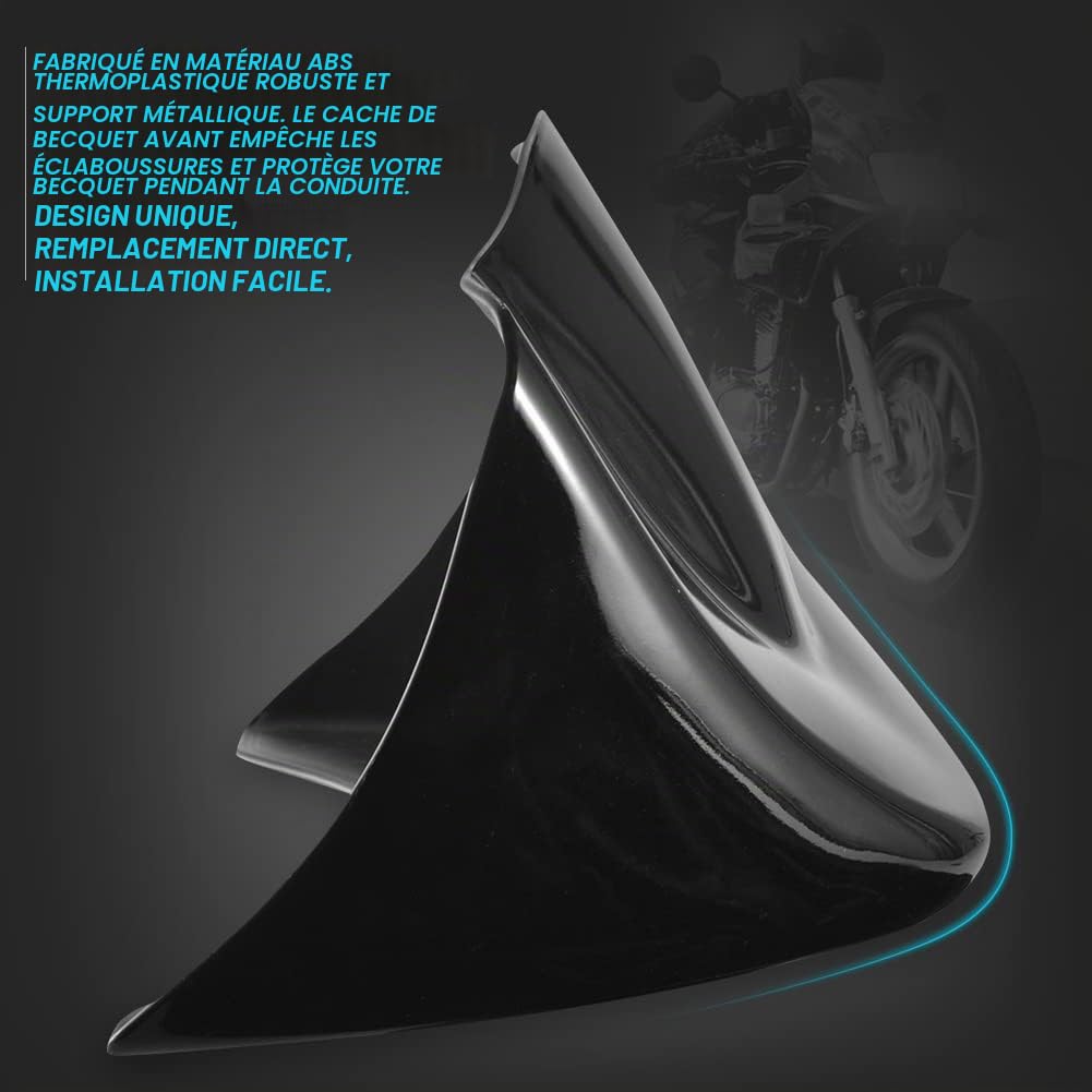 KATUR Carénage de Menton Noir Brillant pour Moto Compatible avec Harley Davidson Sportster 2004-2014 XL883 XL1200 2004-2015(Noir Brillant)