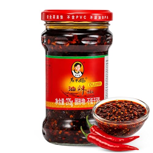 Salsa Picante de Chile Crujiente, aceite picante, textura crujiente, aroma intenso y equilibrio entre picante y sabor tostado, Apto para noodles ramen arroz dumplings, 1 unidad de 275 g