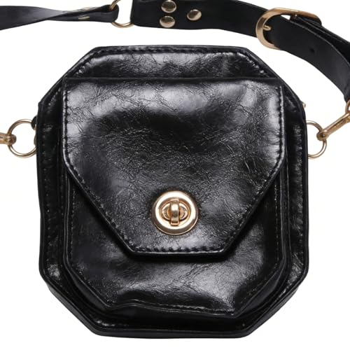 Sac de jambe de moto en cuir synthétique premium aux finitions steampunk