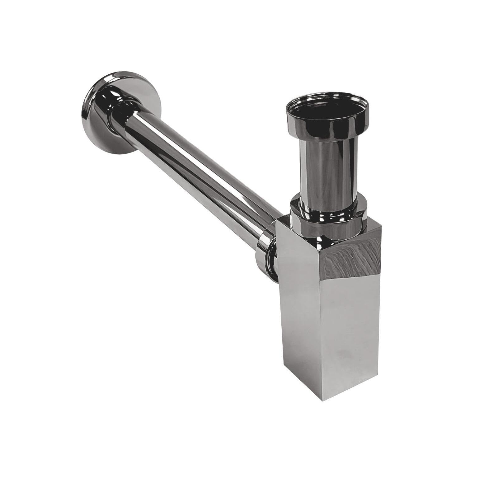 MOB-IN - Sifón cuadrado cromado cortable, D32 mm
