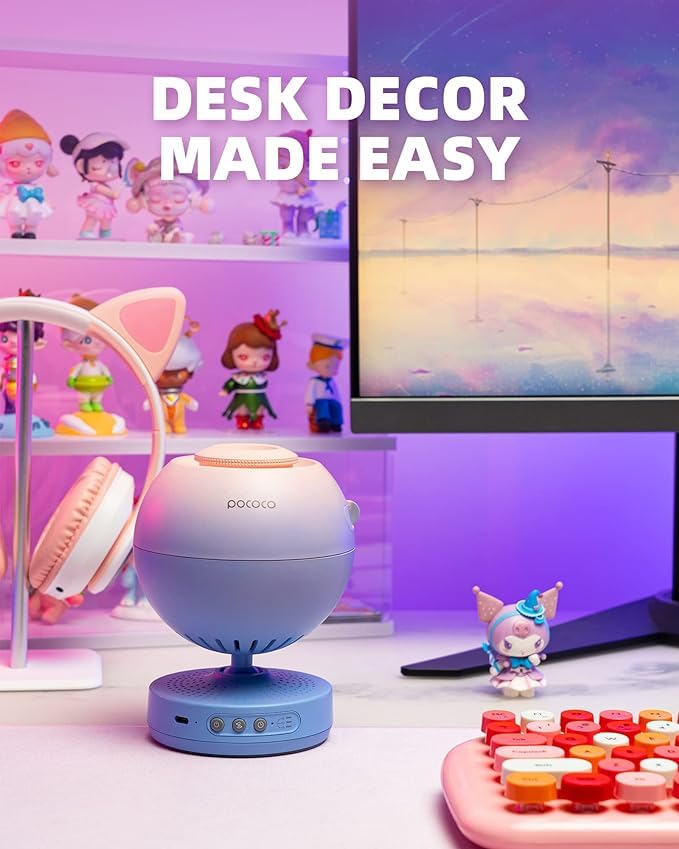 Image of Pococo Home Planetarium Star Projector: Ultra Clear Galaxy Projector For Bedroom Birthday Anniversary Ideas Girlfriend Women Her Wife Stress Relief Gifts Night Lights - Led