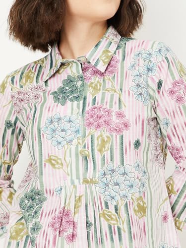 Image of Max Women's Cotton Blend Printed Regular Kurta