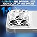 Suoman for iPhone 17 Pro Max Camera Lens Protector, [All-in-one Diamond] [Strong-Adhesion] Metal Frame Tempered Glass Camera Lens Cover -Silver