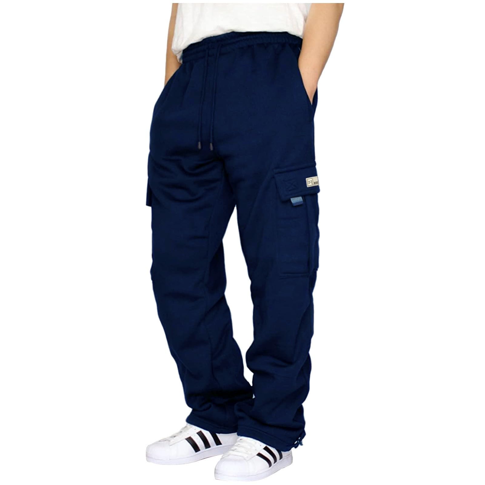 Pantalones Baggy Cargo Para Hombre - Jogging Deportivo Con Bolsillos, Cintura Elástica, Para Otoño/Invierno