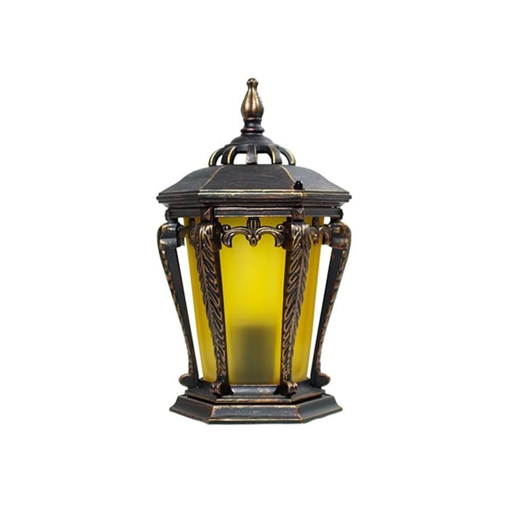 Europese Victoria Vintage Wandlamp Buiten Villa Tuin Decoratie Blaker Retro Creatieve Waterweg Steen Glas Kap Wandlamp Ip44 Druivenrek Hek Gang Wandlantaarn (Maat: S-24 * 45Cm
